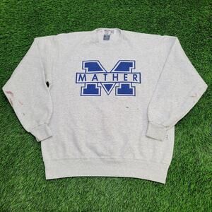 Vintage 90s Mather High-School Champion Sweatshirt XL 24x27 USA Boxy Baggy